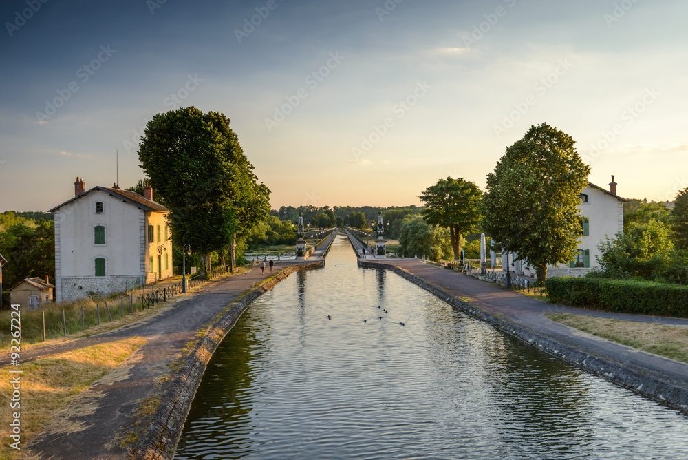 Briare, France, Bridge-canal intersection with Loire river Briare, France, Bridge-canal intersection with Loire river