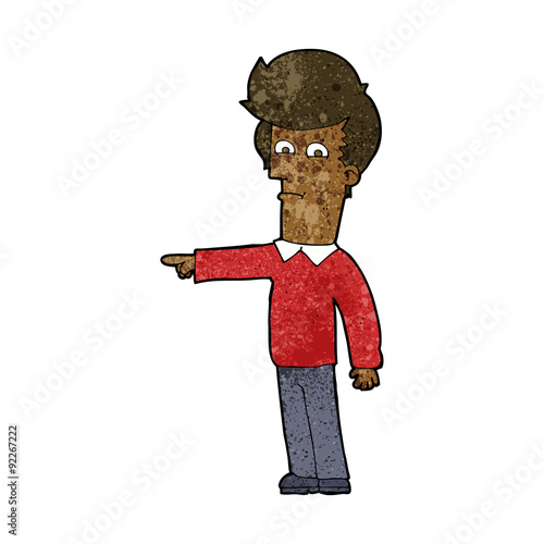 cartoon man pointing