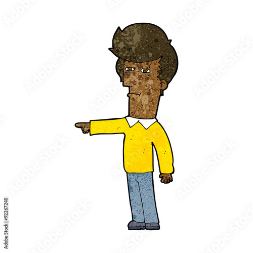 cartoon man blaming