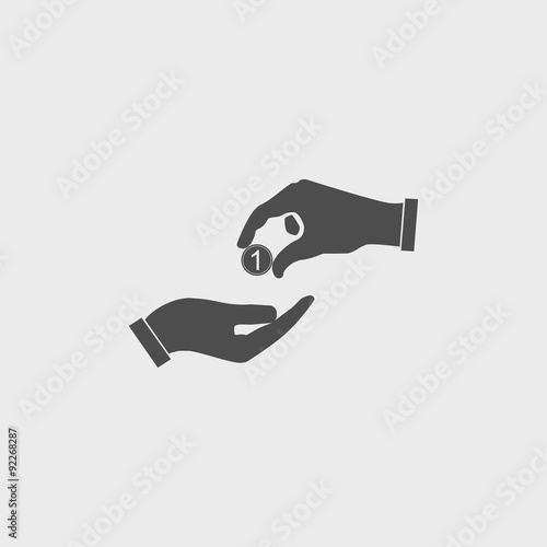  give alms Flat icon
