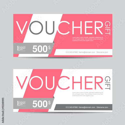 Gift voucher template with colorful pattern,cute gift voucher certificate coupon design template,
Collection gift certificate business card banner calling card poster,Vector illustration