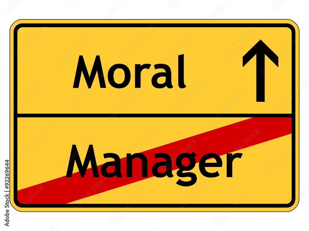 Fototapeta premium Manager vs. Moral