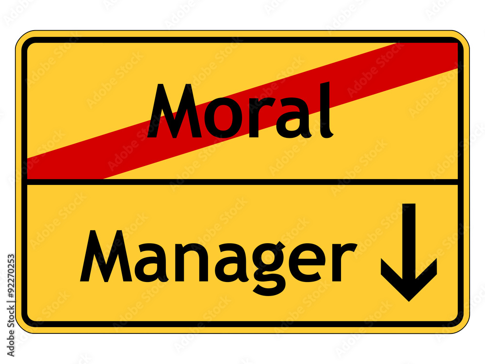 Naklejka premium Manager und die Moral
