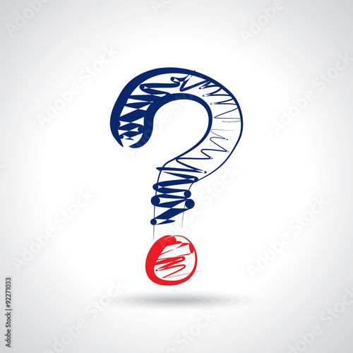 line drawing question mark