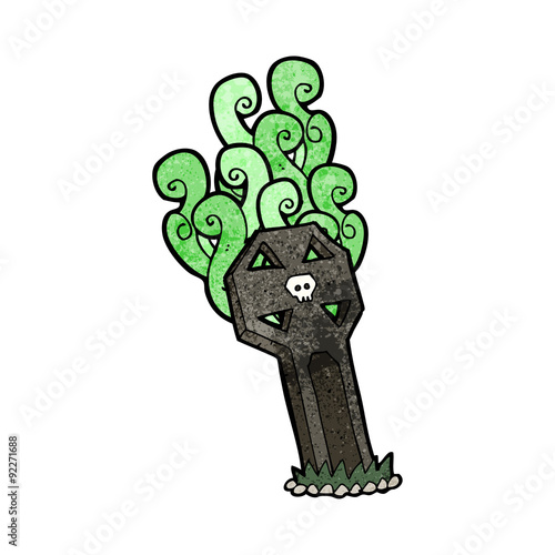 cartoon spooky grave