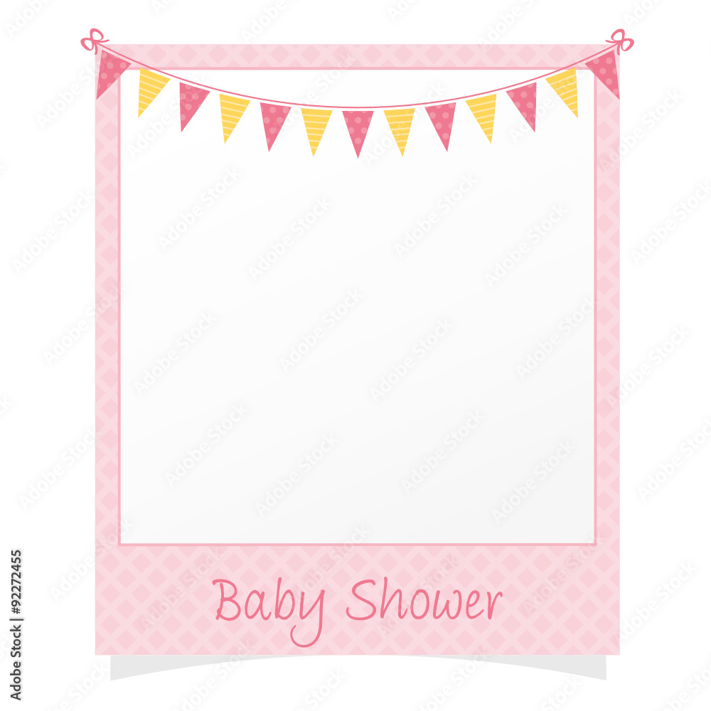 Sweet Polaroid Baby Shower Stock Vector