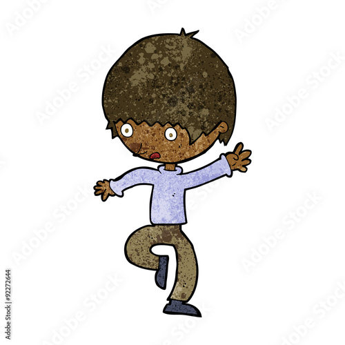 cartoon panicking man