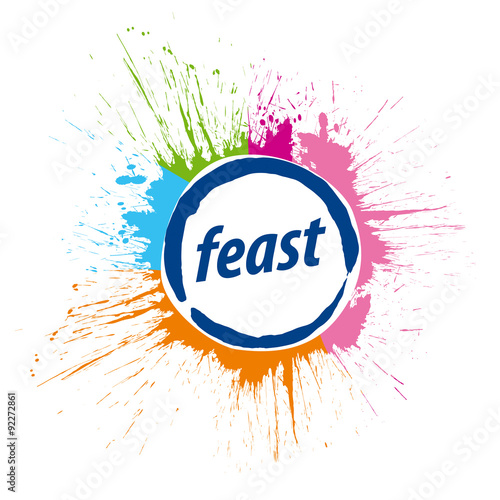 Abstract vector logo with splashes of holiday