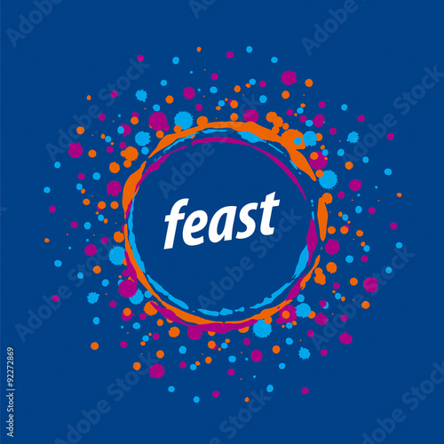 Round abstract vector logo for a holiday