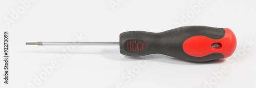 Red Screw Driver on White background