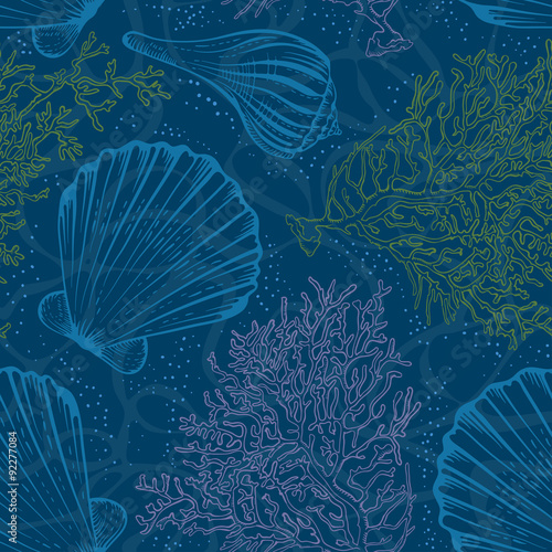 Shell seamless pattern