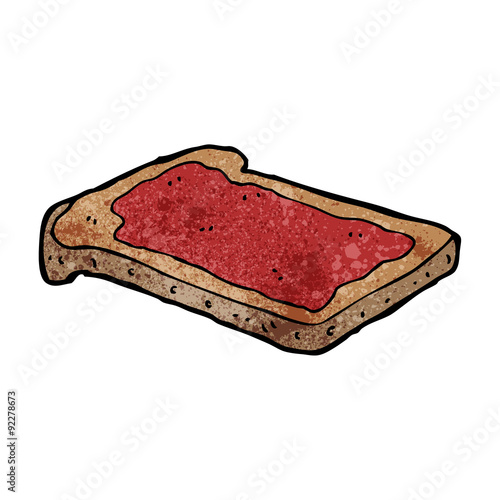 cartoon jam on toast