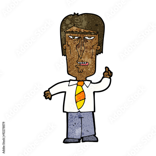 cartoon grumpy boss
