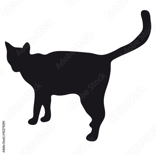 Black silhouette of cat