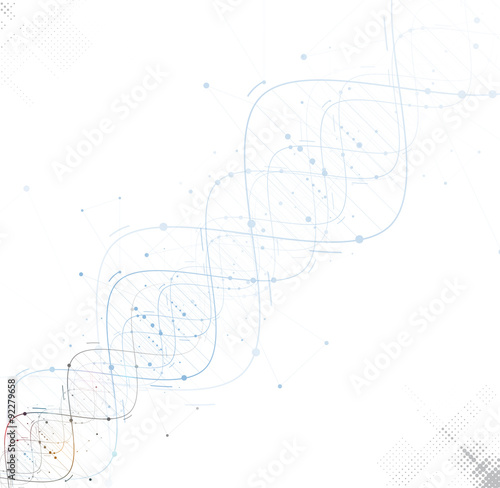 DNA Abstract background collection. Futuristic technology interf