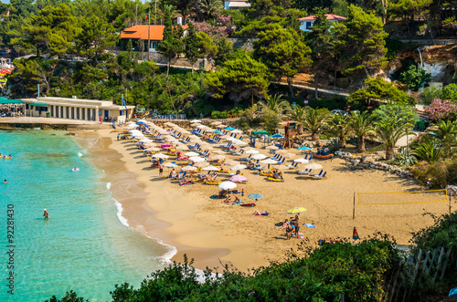 People relaxing at the beach. photo