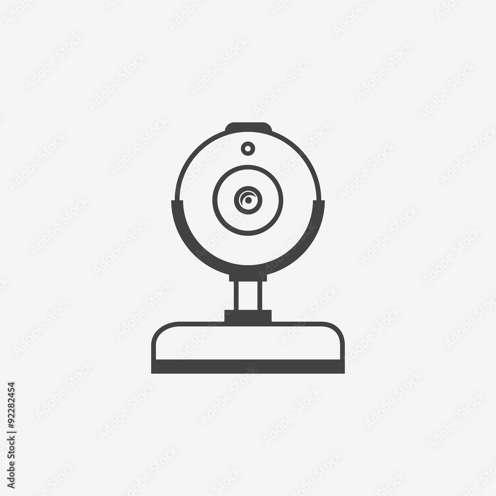Web camera monochrome icon Web camera monochrome icon