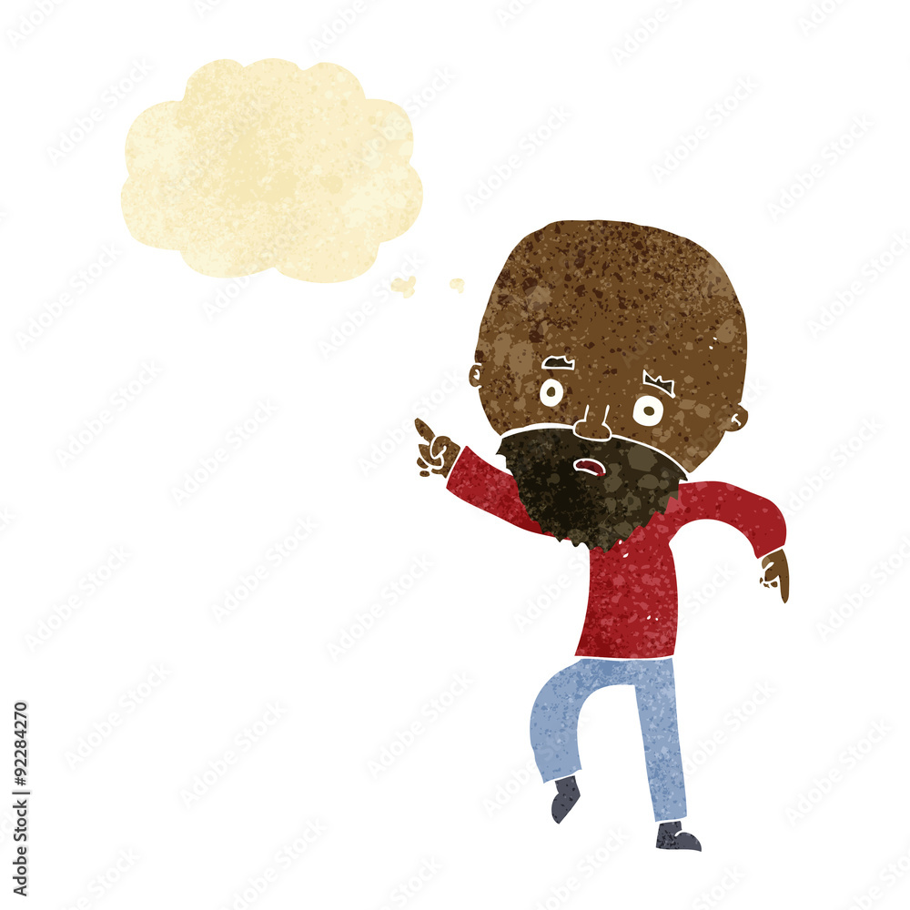 cartoon worried old man pointing with thought bubble cartoon worried old man pointing with thought bubble