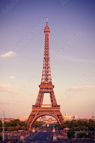 View on Eiffel Tower at sunset, Paris, France © Valeri Luzina