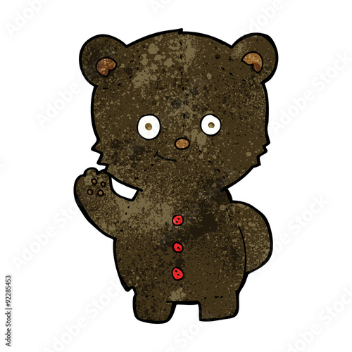 cartoon black bear cub