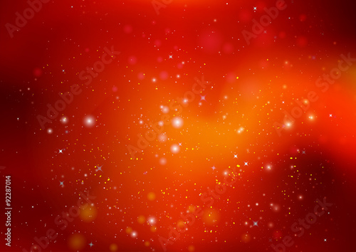 Orange background with highlights and stars