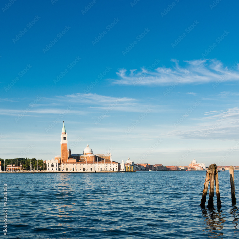 Fototapeta premium The church and monastery at San Giorgio Maggiore in the lagoon o