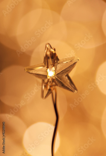 Christmas star light macro