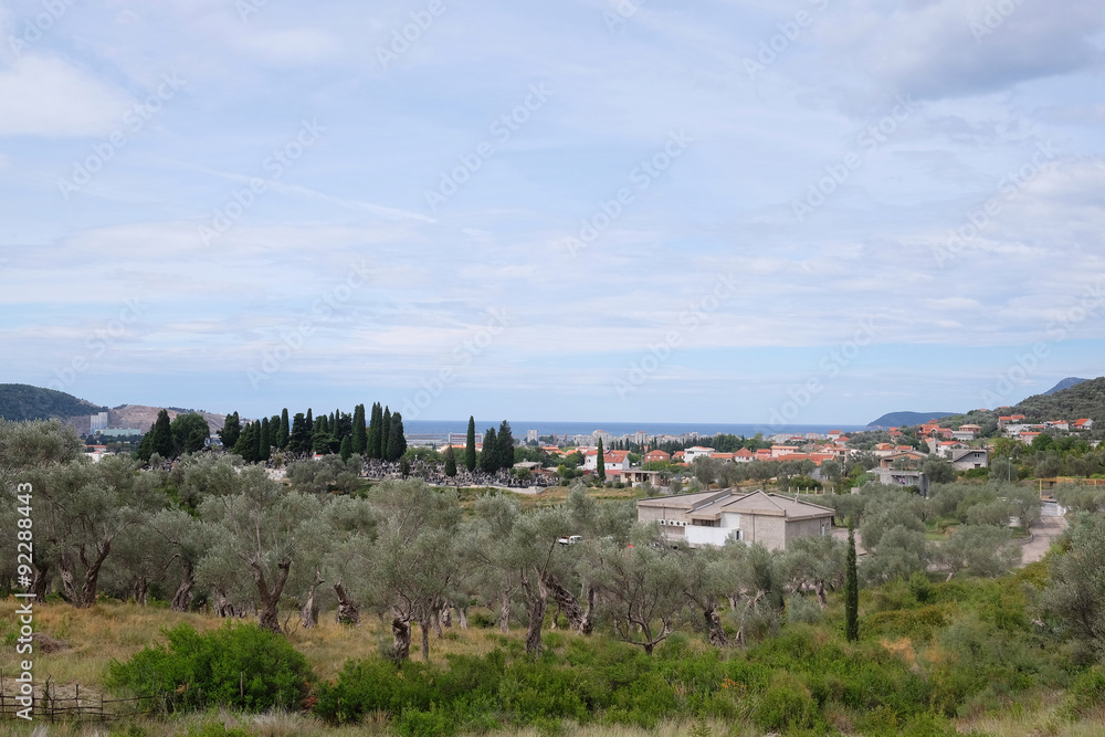 Mediterranean landscape with the image of mountains