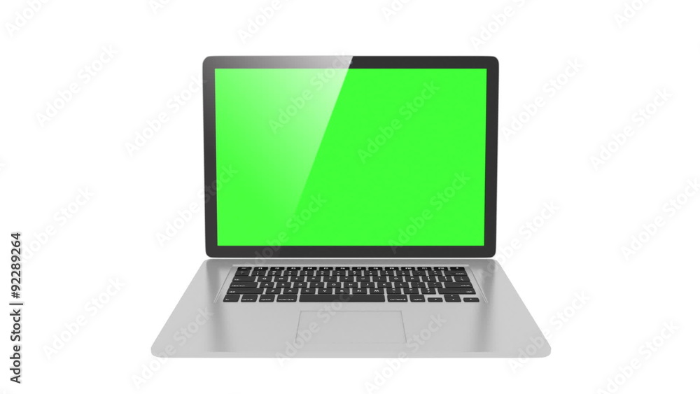 isolated laptop with Green screen, and second version with isolated laptop with Green screen, and second version with