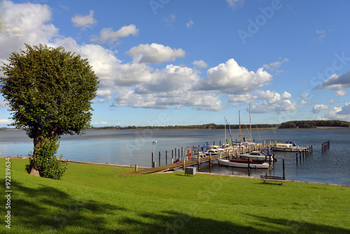 Bootssteg an der Schlei in Karschau Arnis photo