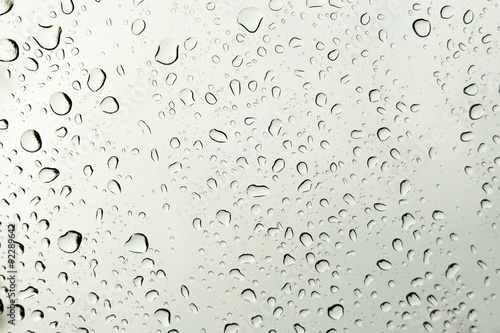 Window glass water drops transparent surface