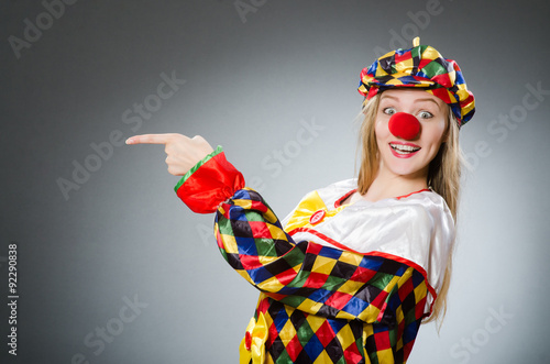 Clown in the funny concept