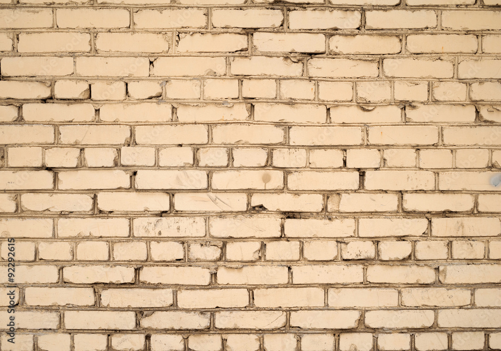 Obraz premium Texture of old yellow brick wall