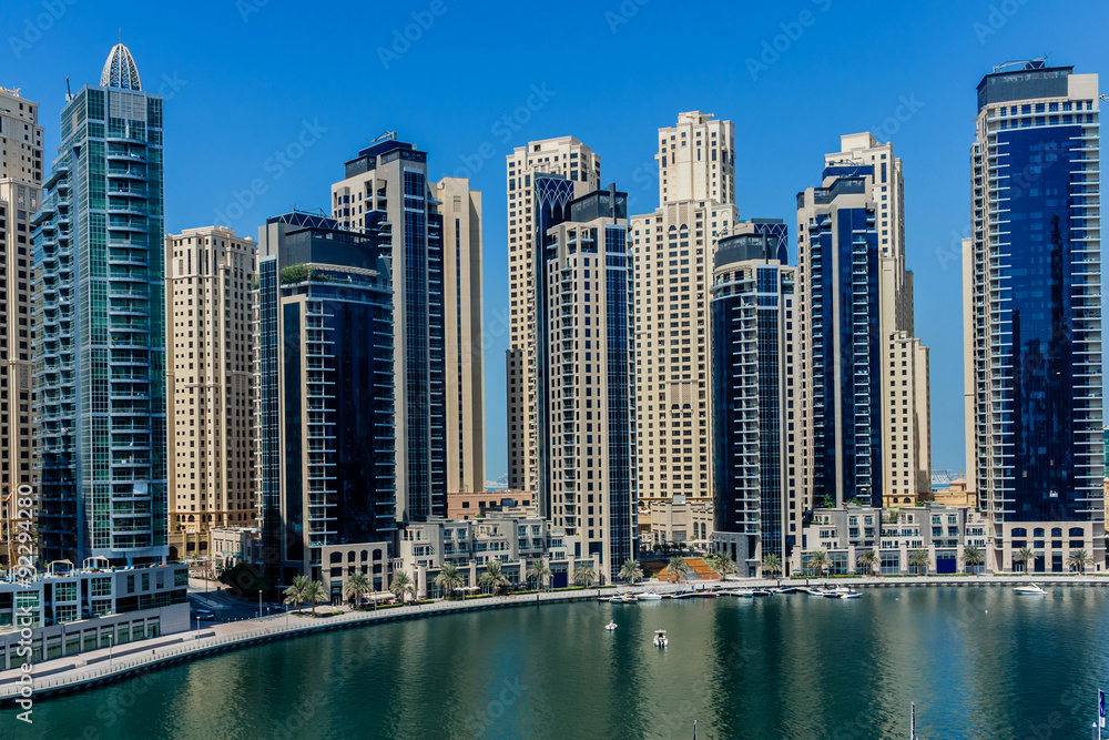 Fototapeta premium Modern architecture in Dubai, United Arab Emirates.