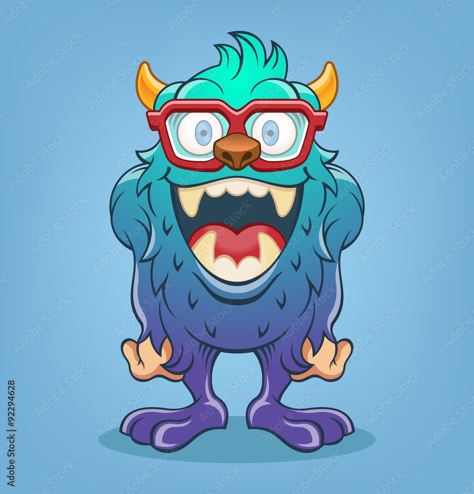Vector monster cartoon illustration Vector monster cartoon illustration