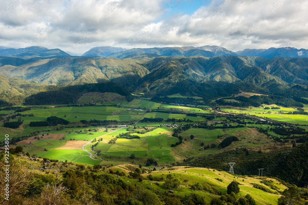 Landscape of South island, New Zealand