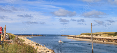 Canvas Print Sesuit Harbor in Dennis, Massachusetts on Cape Cod in the summer