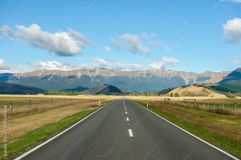 Naklejka premium Landscape of South island, New Zealand