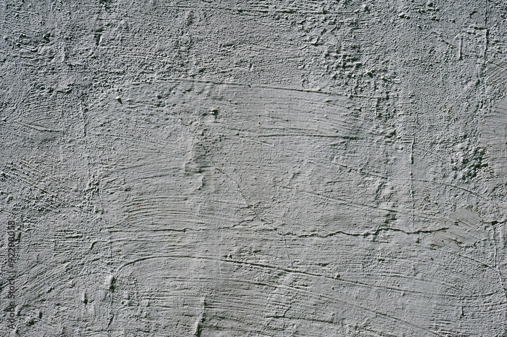 Fototapeta premium Texture of old wall covered with gray stucco