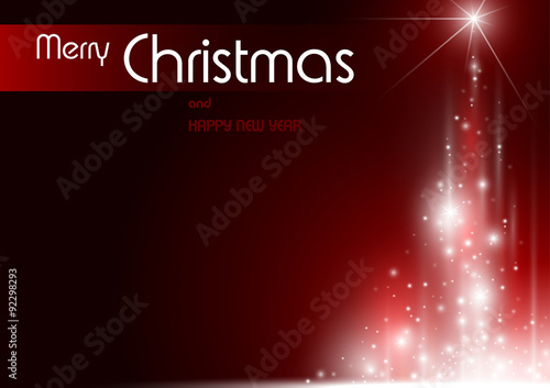 Abstract Lightning Christmas Tree - Background Illustration, Vector