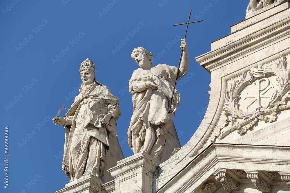 Detail of Papal Archbasilica of St. John Lateran in Rome