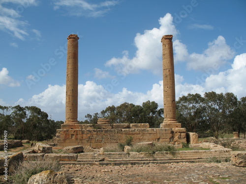 Libye, temple grec à Ptolémaïs en Cyrénaïque