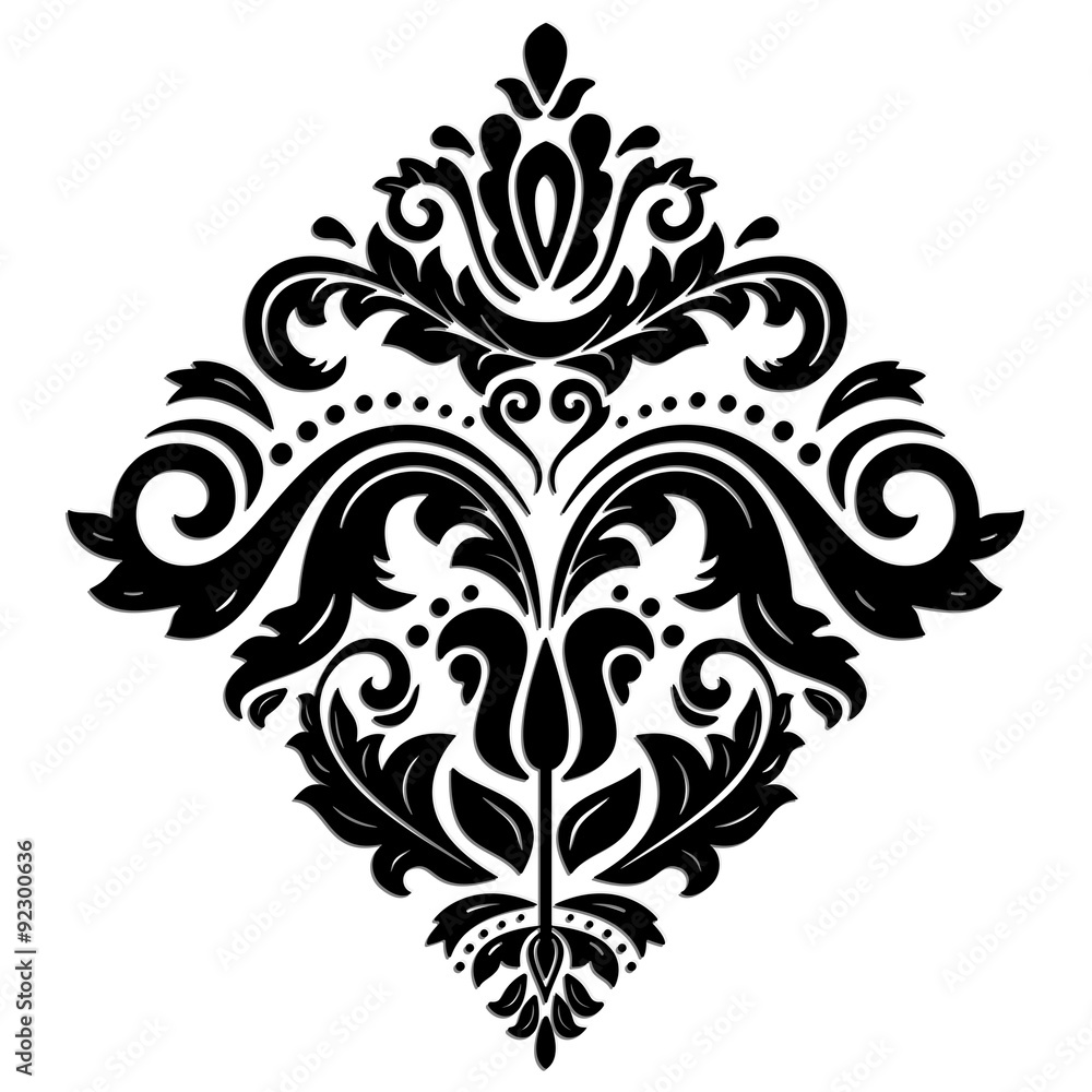 Oriental Vector Pattern With 3D Elements