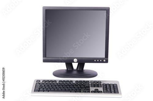 Desktop computer isolated on white