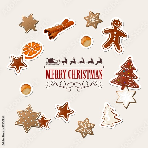 Vector Illustration of a Christmas Background