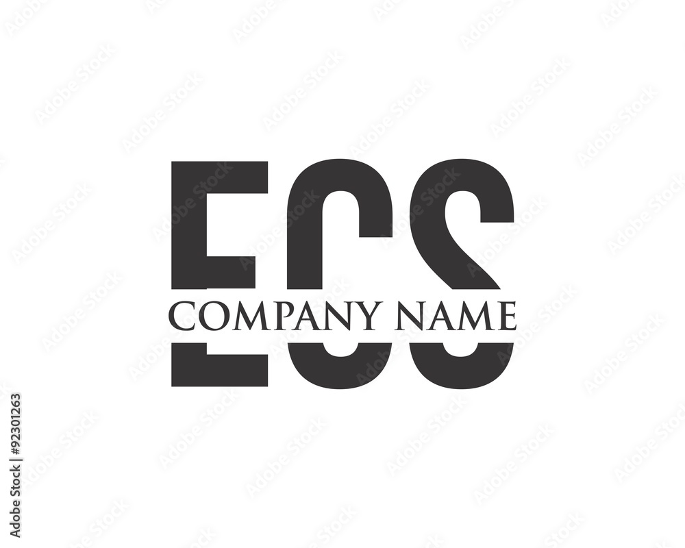 Obraz premium E, C & S Letter Logo