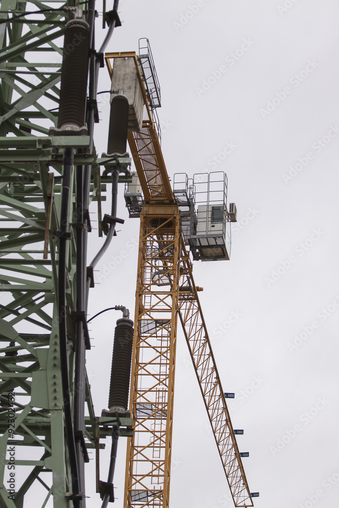 Construction of electric transmission line Construction of electric transmission line