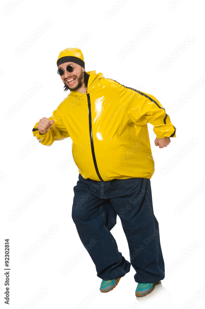 Overweight man isolated on the white Overweight man isolated on the white