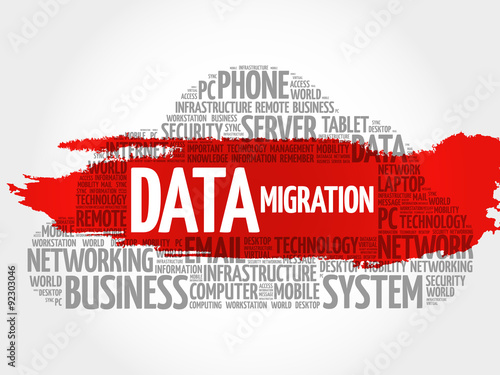 Data Migration word cloud concept