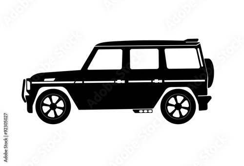 SUV on a white background